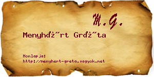 Menyhért Gréta névjegykártya